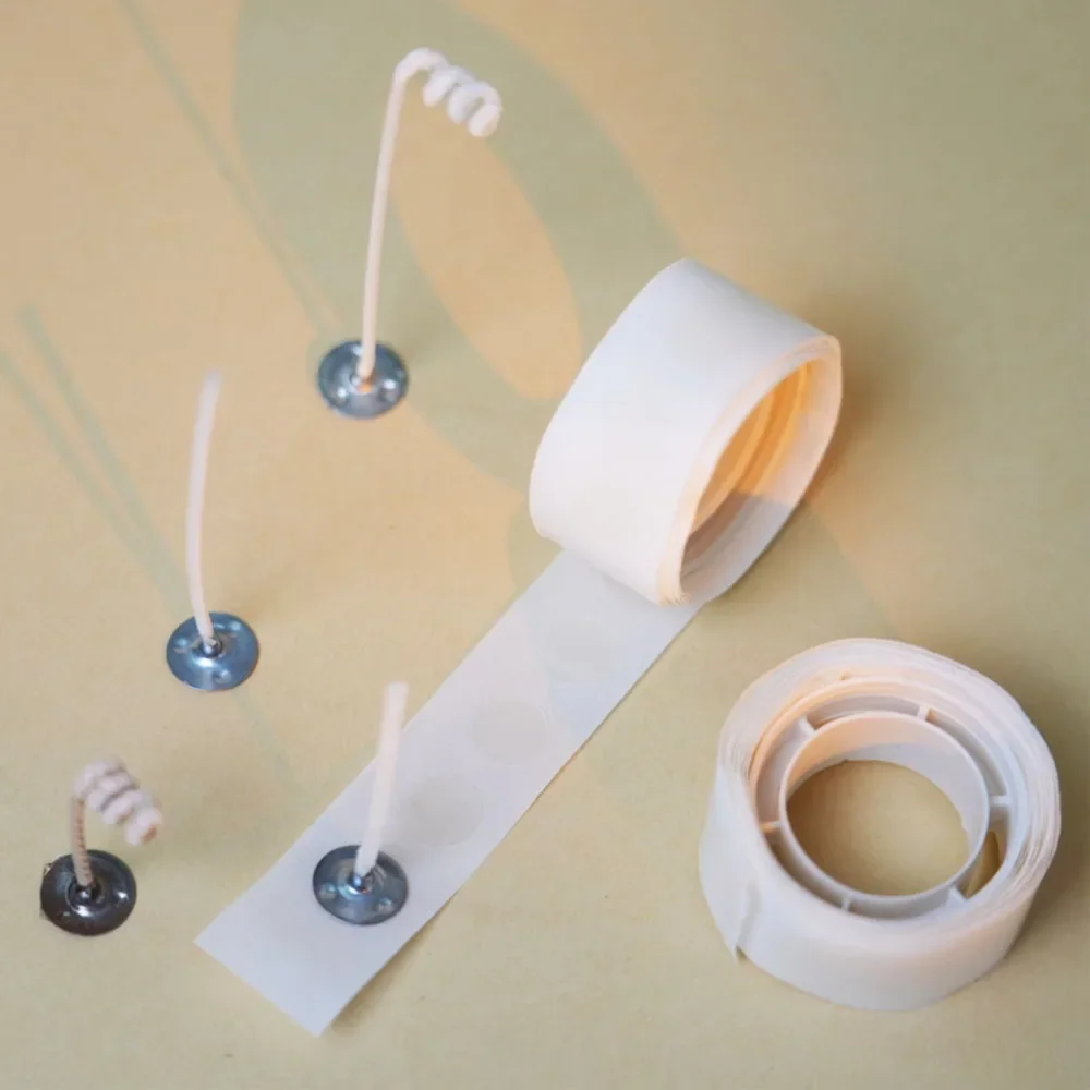 Candle Making Wicks - 100 punti/rotolo adesivi stoppino candela 10mm