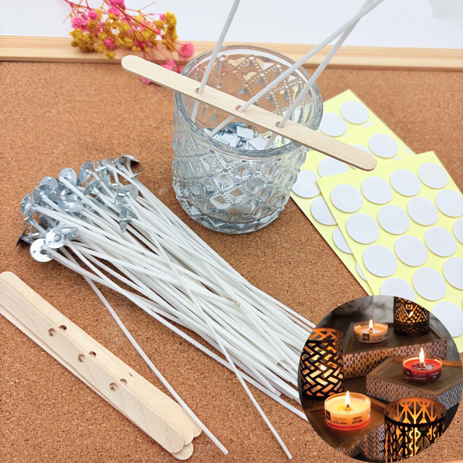 Candle Making Wicks - 1 SET Kit Fai da Te