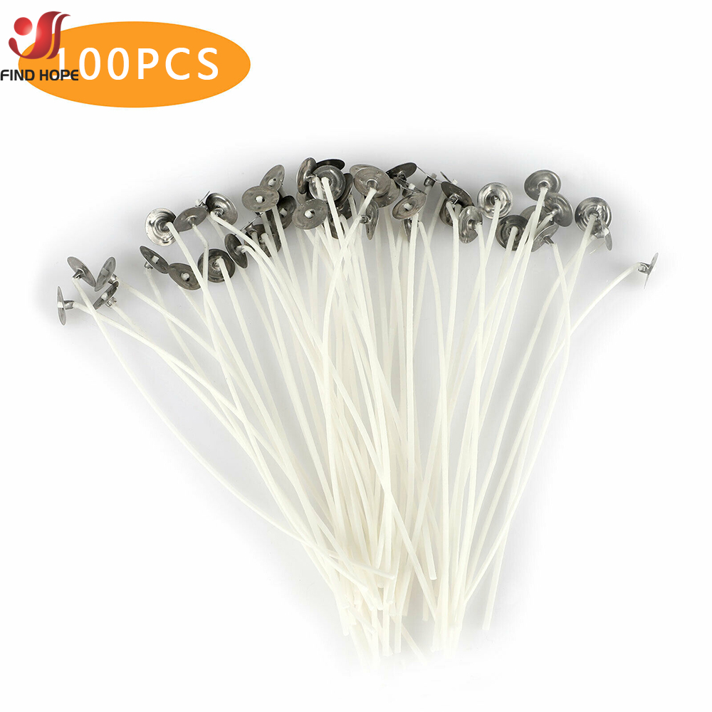 Cotton Wick Pre Tabbed - Stoppini per candele senza fumo da