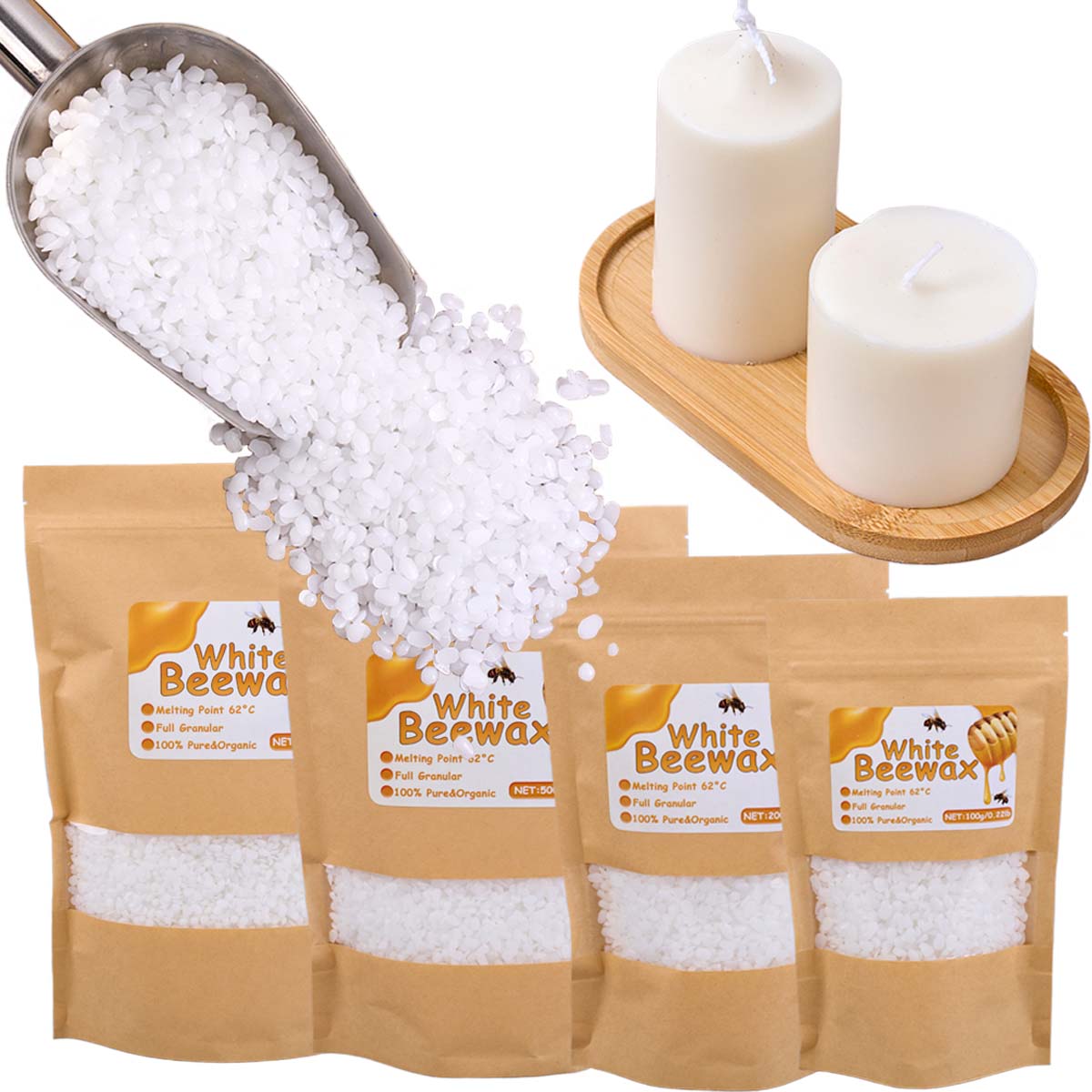 Candle Making Wicks - Cera d'api bianca Pura candela profumata
