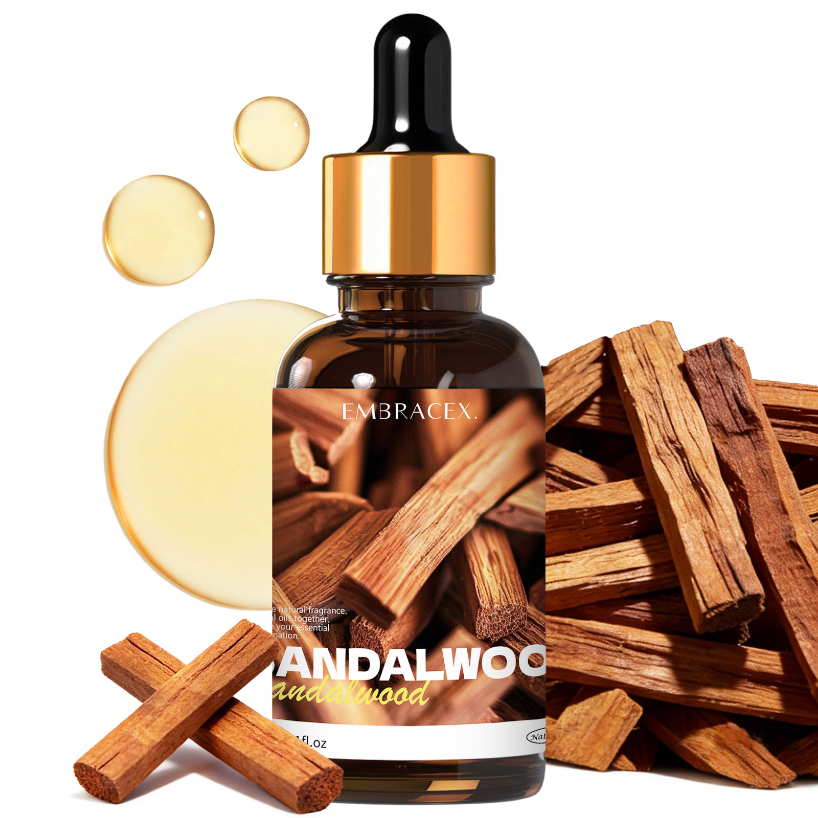 Candle Making Fragrance Oils - Olio Essenziale Naturale di Sandalo 30ml,