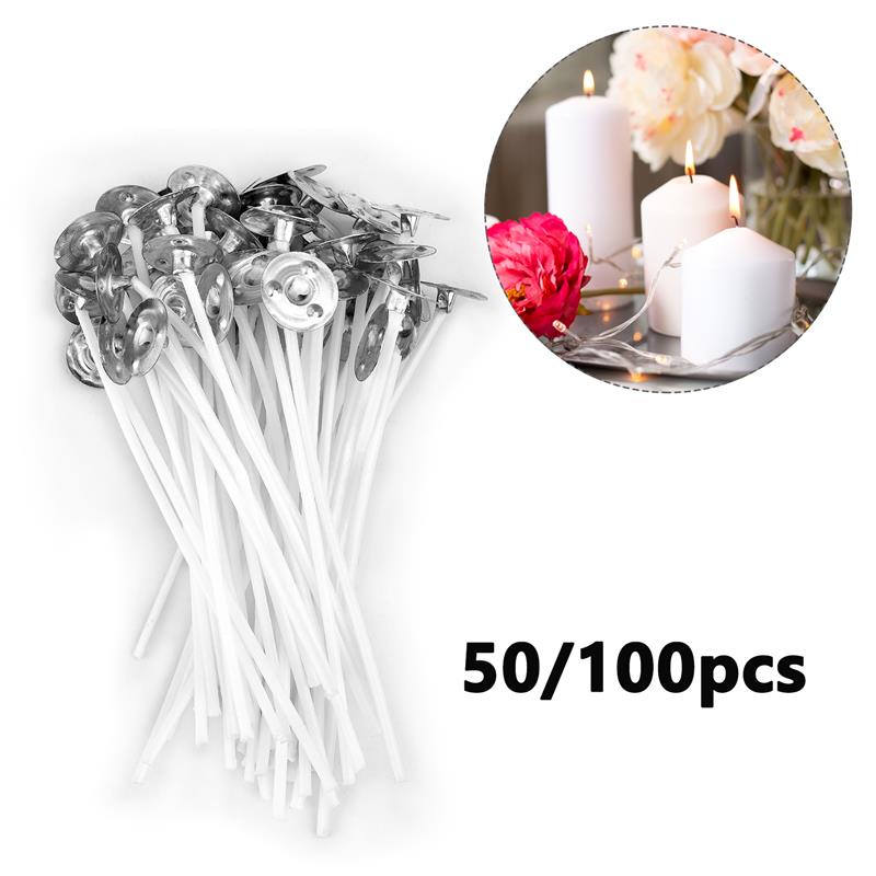 50/100 pz stoppini per candele - Cotton Wick Pre Tabbed recensione e prezzo