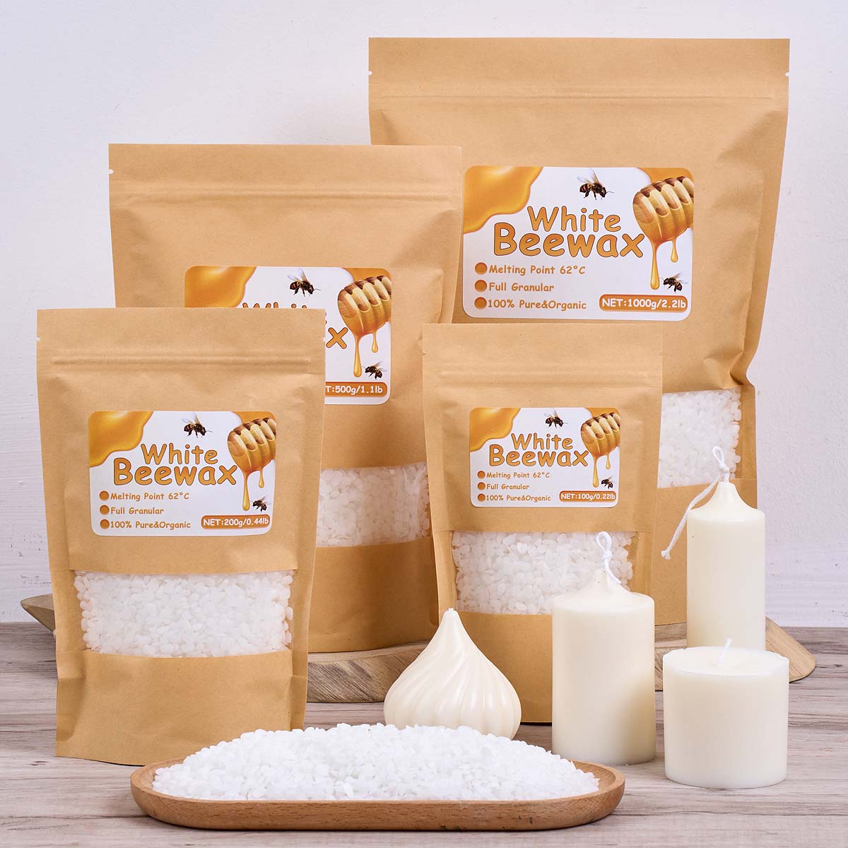 Cera d'api bianca Pura candela - Candle Making Wicks recensione e prezzo